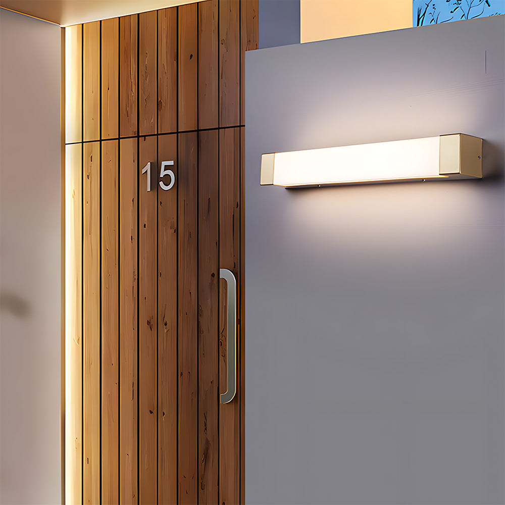 Wasserdichte LED-Wandlampe für den Außenbereich – Längliches Acryl-Design – IP65 – Moderne Beleuchtung für Garten & Fassade