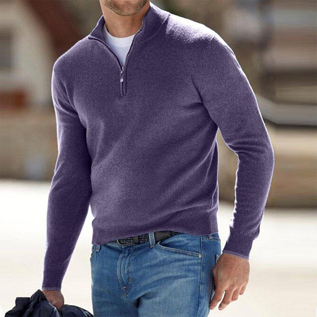 Heren Sweatshirt met Kwart-Rits – Comfortabel & Stijlvol