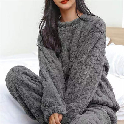 Damen Fleece Pyjama Set – Weich, Warm und Atmungsaktiv