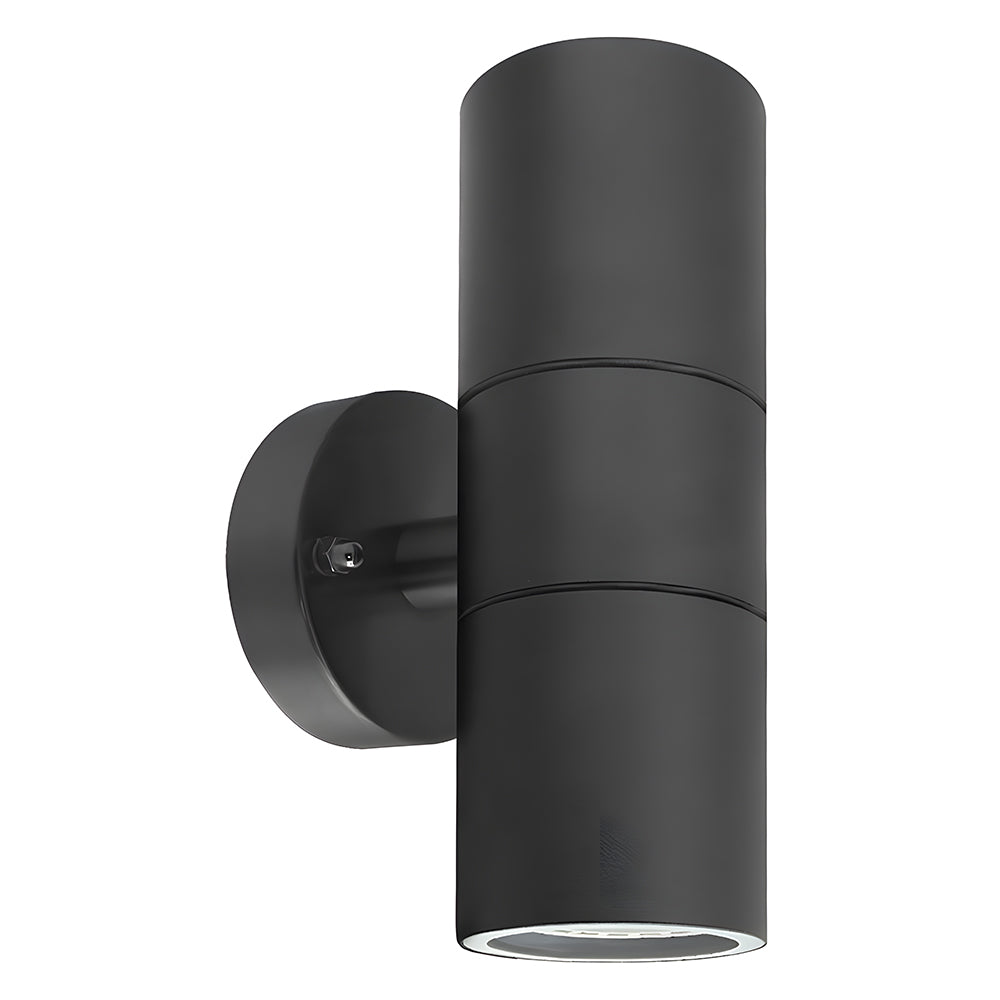 Black Double Up Down Outdoor Wall Light IP65