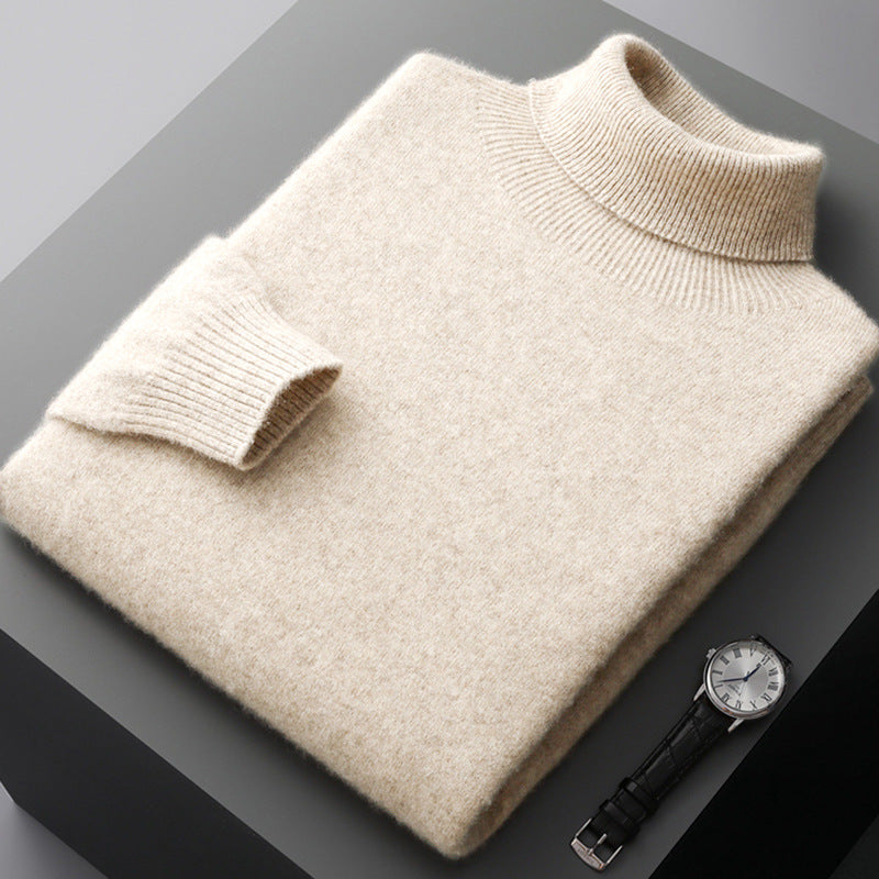 Heren Coltrui – Warme Wintertrui van Wol met Slim Fit