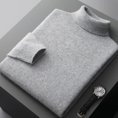 Heren Coltrui – Warme Wintertrui van Wol met Slim Fit