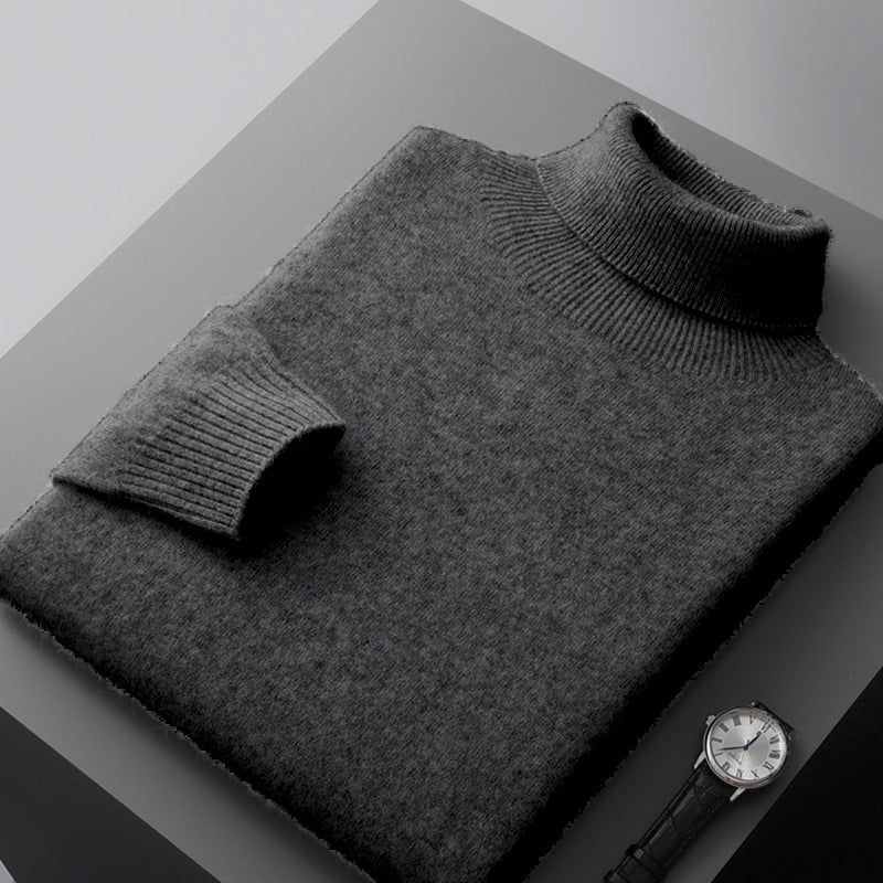Heren Coltrui – Warme Wintertrui van Wol met Slim Fit