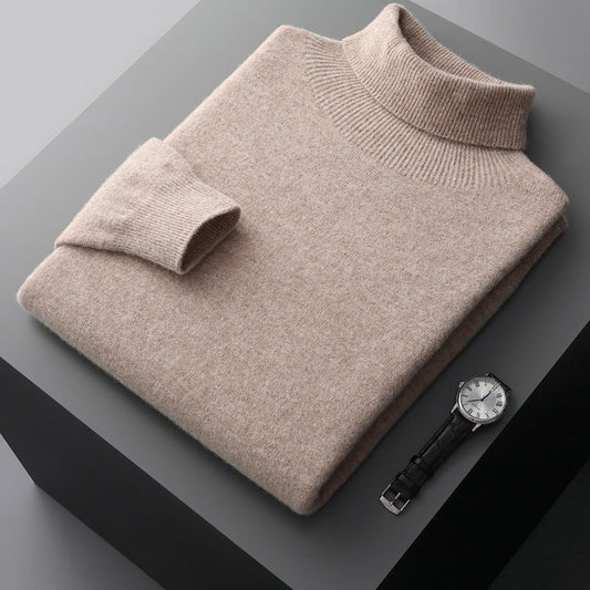 Heren Coltrui – Warme Wintertrui van Wol met Slim Fit