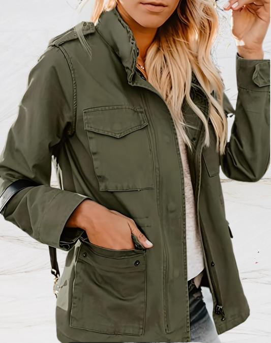 Dames Cargo Jas – Functioneel & Stijlvol Utility Model