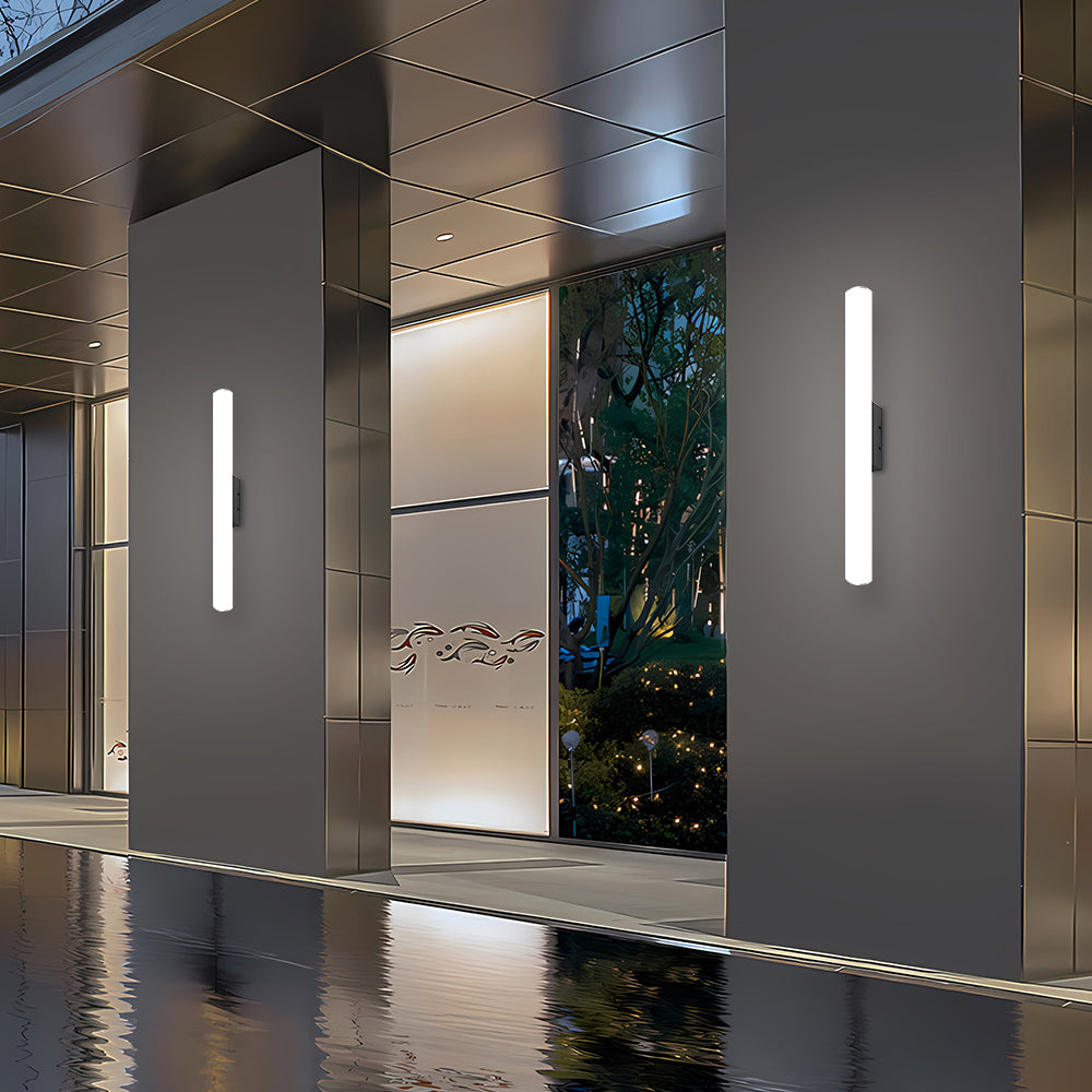Minimalistische weiße LED-Außenwandlampe – schlankes Design & wetterfest (IP65)