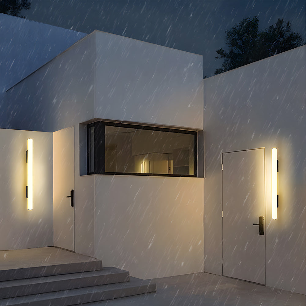 Minimalistische weiße LED-Außenwandlampe – schlankes Design & wetterfest (IP65)
