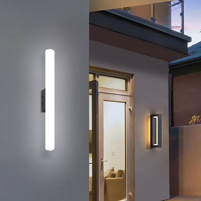 Minimalistische weiße LED-Außenwandlampe – schlankes Design & wetterfest (IP65)