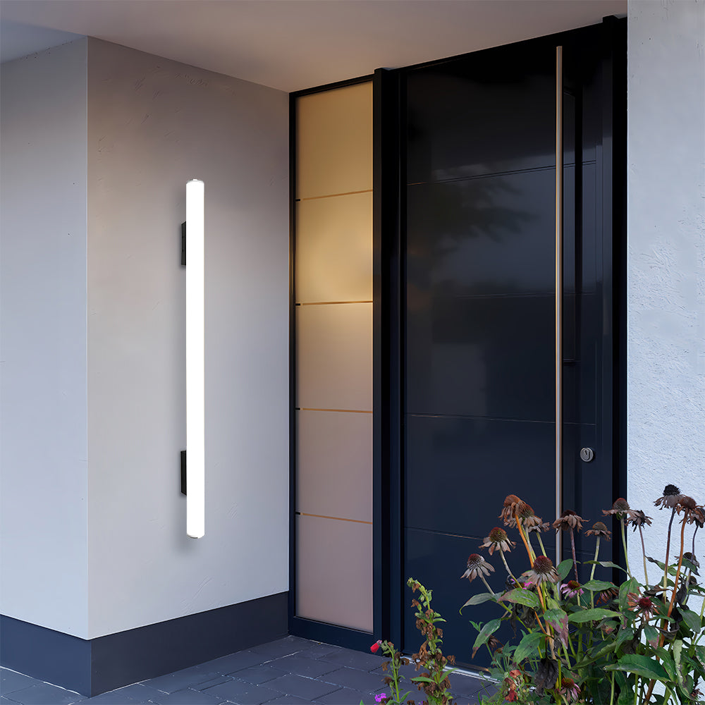 Minimalistische weiße LED-Außenwandlampe – schlankes Design & wetterfest (IP65)