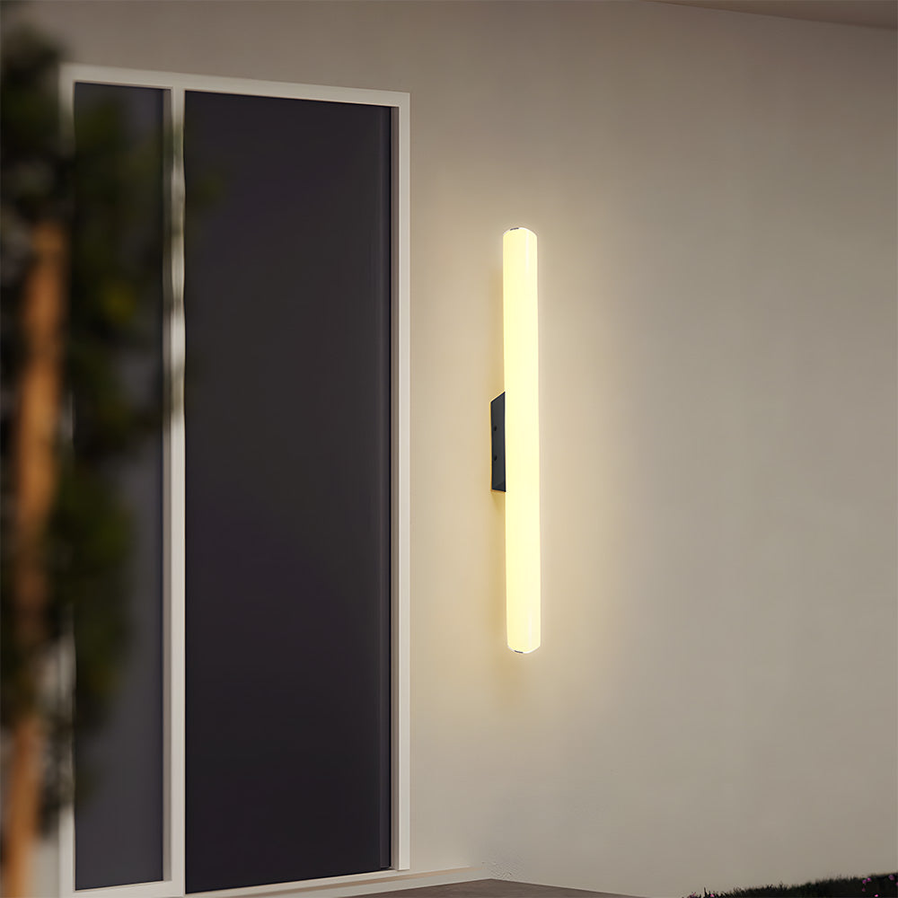 Minimalistische weiße LED-Außenwandlampe – schlankes Design & wetterfest (IP65)