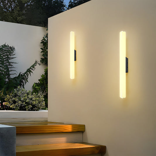 Minimalistische weiße LED-Außenwandlampe – schlankes Design & wetterfest (IP65)