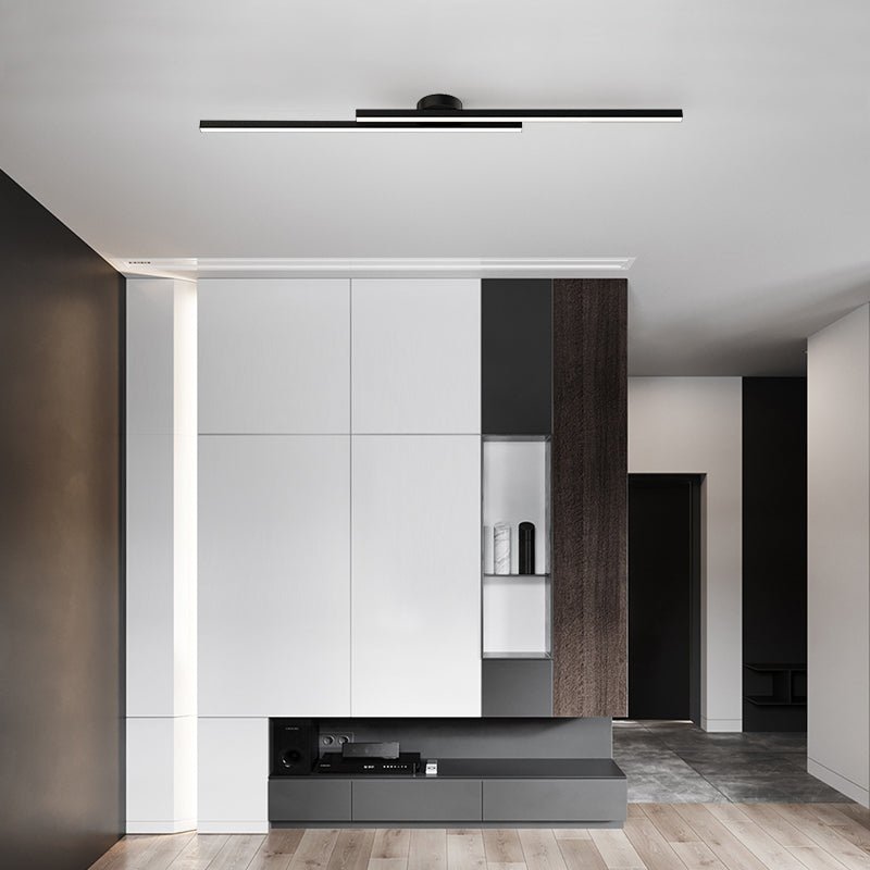 Moderne Aluminium LED Plafondlamp – Minimalistisch Semi-Flush Design voor Woonkamer of Hal