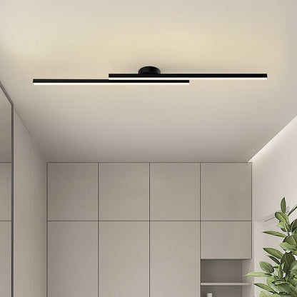 Moderne Aluminium LED Plafondlamp – Minimalistisch Semi-Flush Design voor Woonkamer of Hal