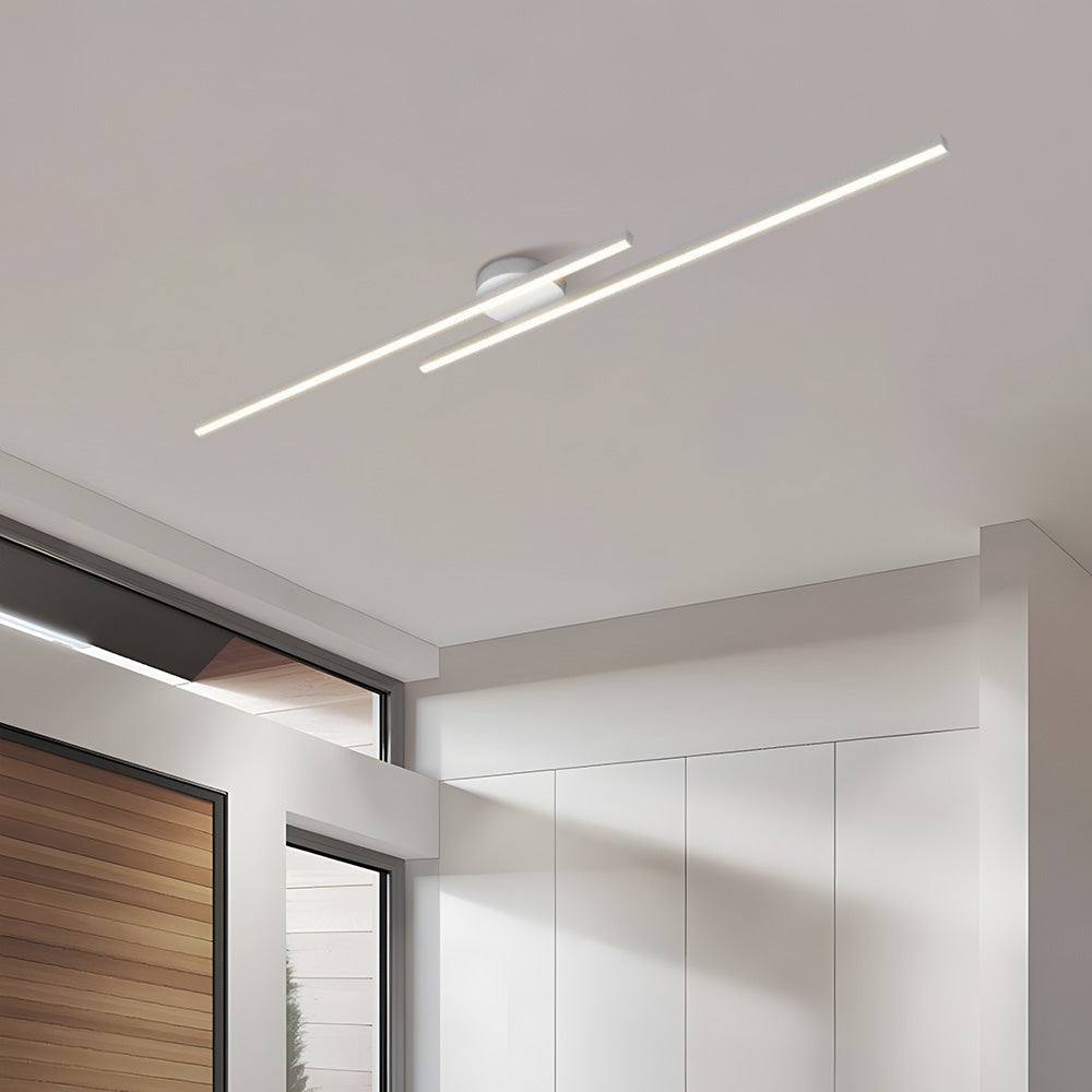 Moderne Aluminium LED Plafondlamp – Minimalistisch Semi-Flush Design voor Woonkamer of Hal