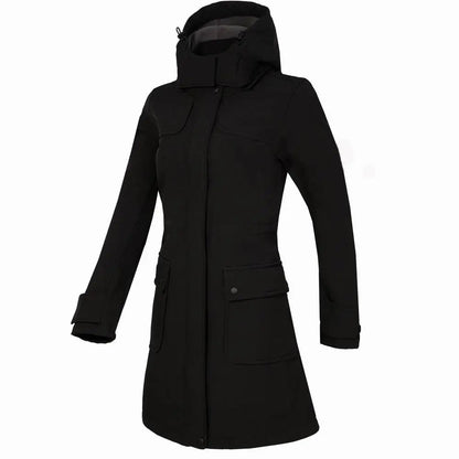 Lange Waterdichte Regenjas met Capuchon voor Dames – Outdoor & Comfortabel