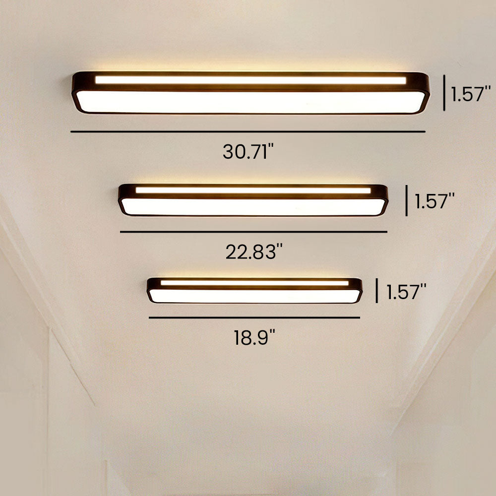 Modern Nordic Minimalist Long LED Dimmable Ceiling Lighting