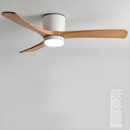 Noordse Houten Plafondventilator met LED