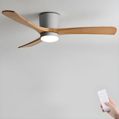 Noordse Houten Plafondventilator met LED