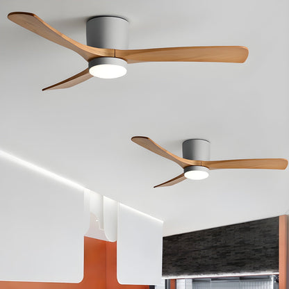 Noordse Houten Plafondventilator met LED