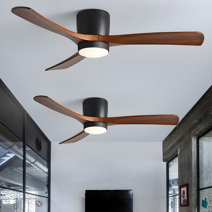 Noordse Houten Plafondventilator met LED