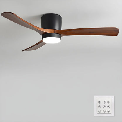 Noordse Houten Plafondventilator met LED