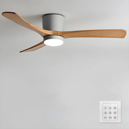 Noordse Houten Plafondventilator met LED