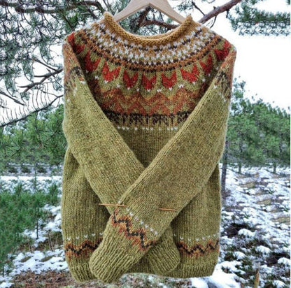 Heren Fair Isle Trui - Warme Winterstijl met Rustieke Charme