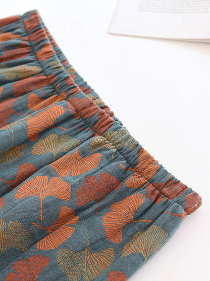 2-Delige Damespyjama – Crêpe Set met Bloemenprint & Lange Mouwen