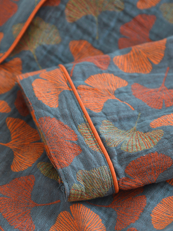 2-Delige Damespyjama – Crêpe Set met Bloemenprint & Lange Mouwen