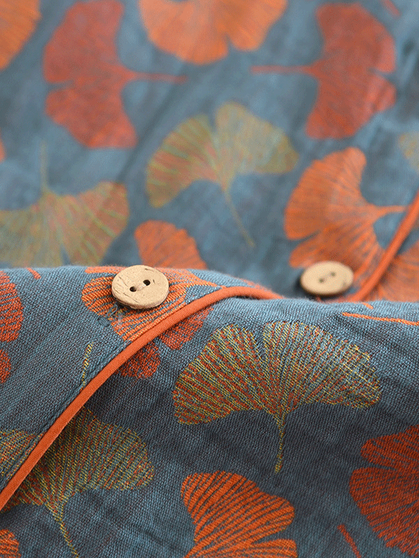 2-Delige Damespyjama – Crêpe Set met Bloemenprint & Lange Mouwen