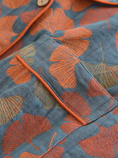 2-Delige Damespyjama – Crêpe Set met Bloemenprint & Lange Mouwen