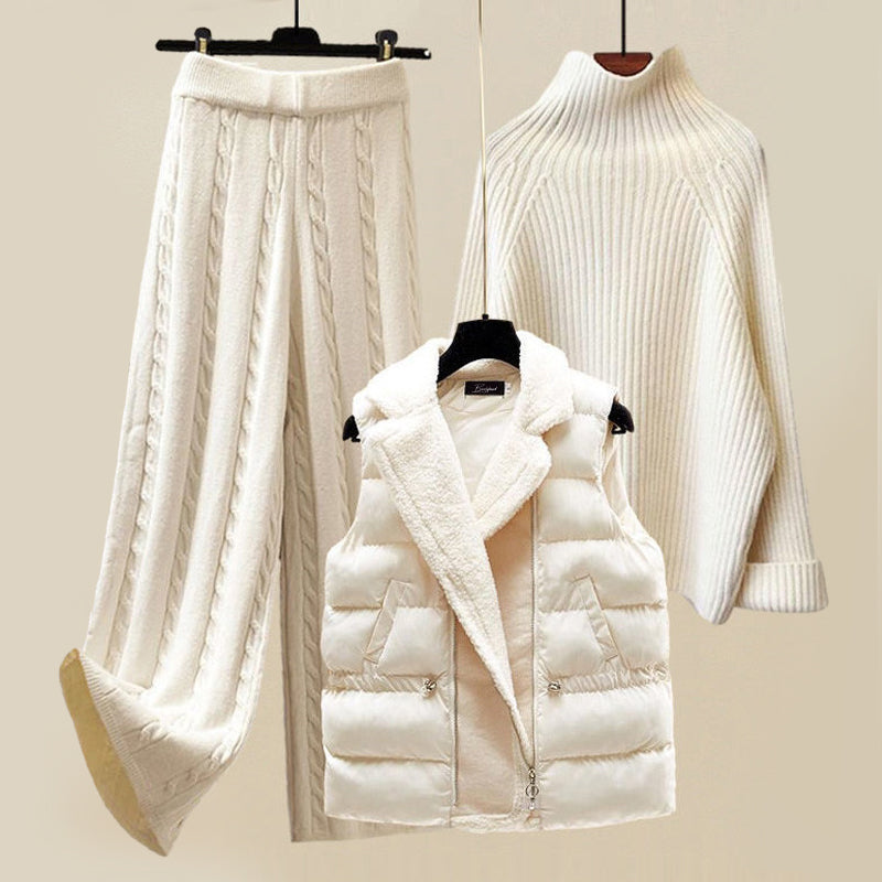 Dames 3-Delige Gebreide Set - Comfortabel en Stijlvol