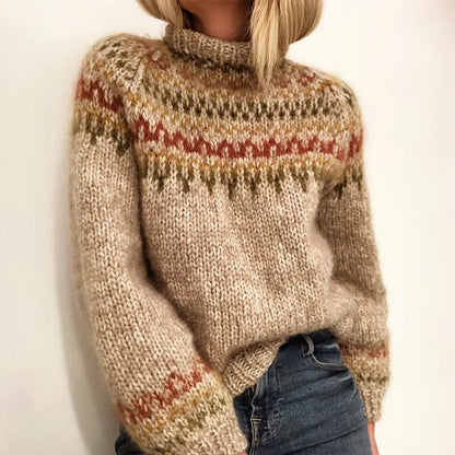 Damen Warmer Pullover mit Nordic Design - Bequem und Stilvoll