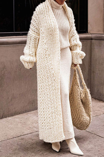 Dames Lange Gebreide Cardigan - Warm en Casual