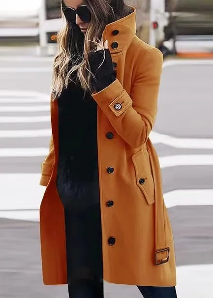 Waterdichte Trenchcoat Dames – Lange Regenjas met Tailleceintuur