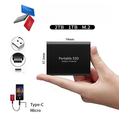 Draagbare SSD – Compacte Externe Opslag met Hoge Overdrachtsnelheid