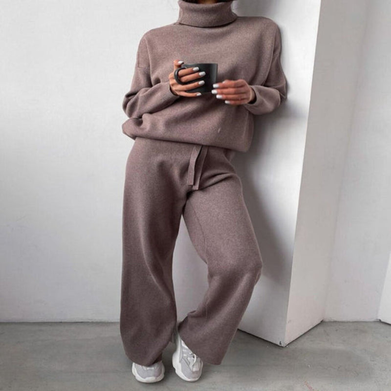 Elegante Dames Sweaterset met Coltrui – Perfect voor Alledaags Gebruik
