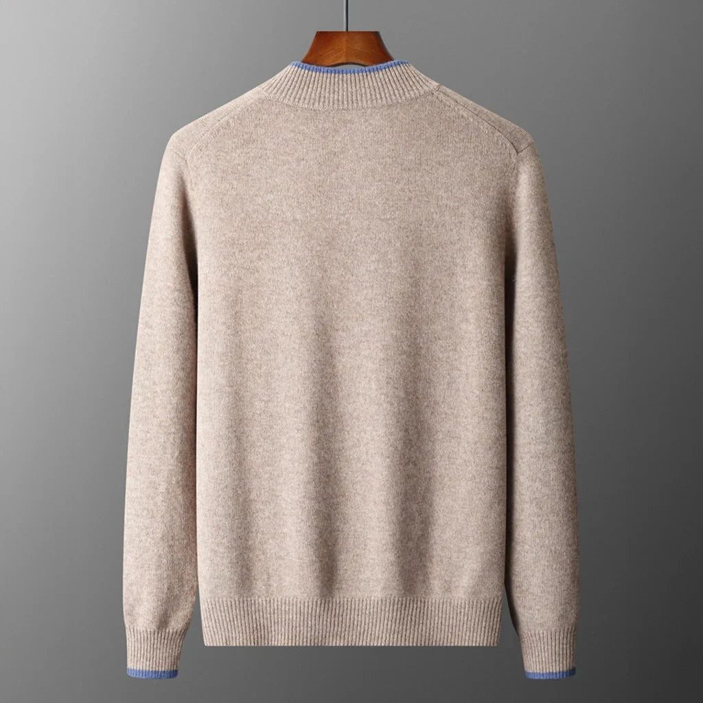 Heren Cashmere Vest met Rits – Warm & Elegant