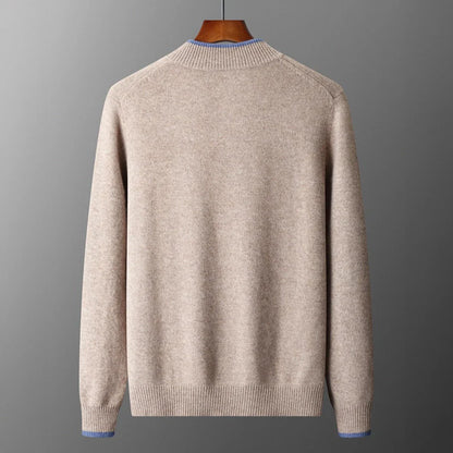 Heren Cashmere Vest met Rits – Warm & Elegant