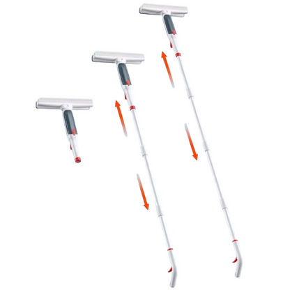 Telescoop Raamwisser met Spray – Verstelbaar tot 190cm – Microvezel & Schraper