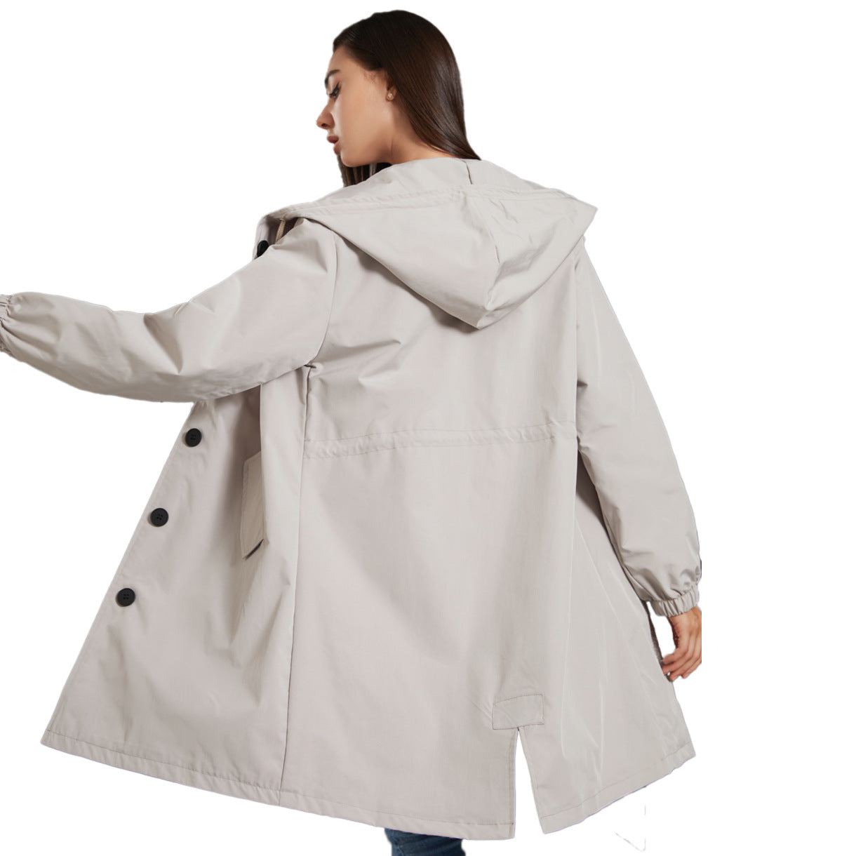Dames Waterdichte Regenjas met Capuchon