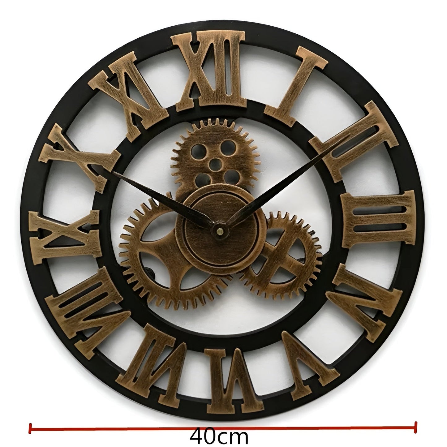 RetroTimeless Wandklok – Vintage Industriële Houten Klok
