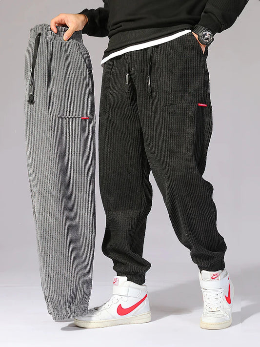 Comfortabele Heren Cord Joggingbroek – Wijd & Zacht voor Elke Dag