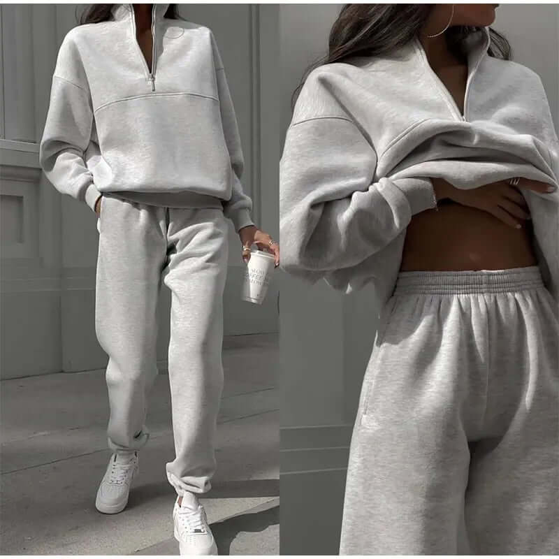 Dames Tweedelige Gebreide Set – Casual Trui en Broek