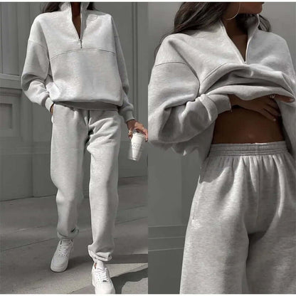 Dames Tweedelige Gebreide Set – Casual Trui en Broek