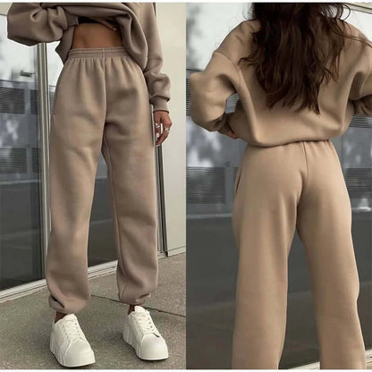 Dames Tweedelige Gebreide Set – Casual Trui en Broek