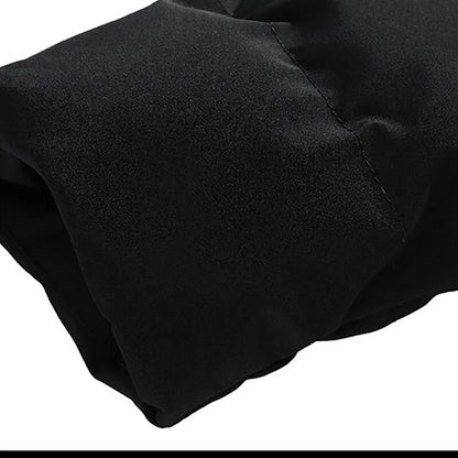 Herren Schwarze Steppjacke mit Kapuze - Warm und Stilvoll für den Winter