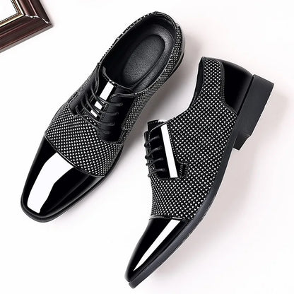 Elegante Heren Schoenen van Leder met Strass