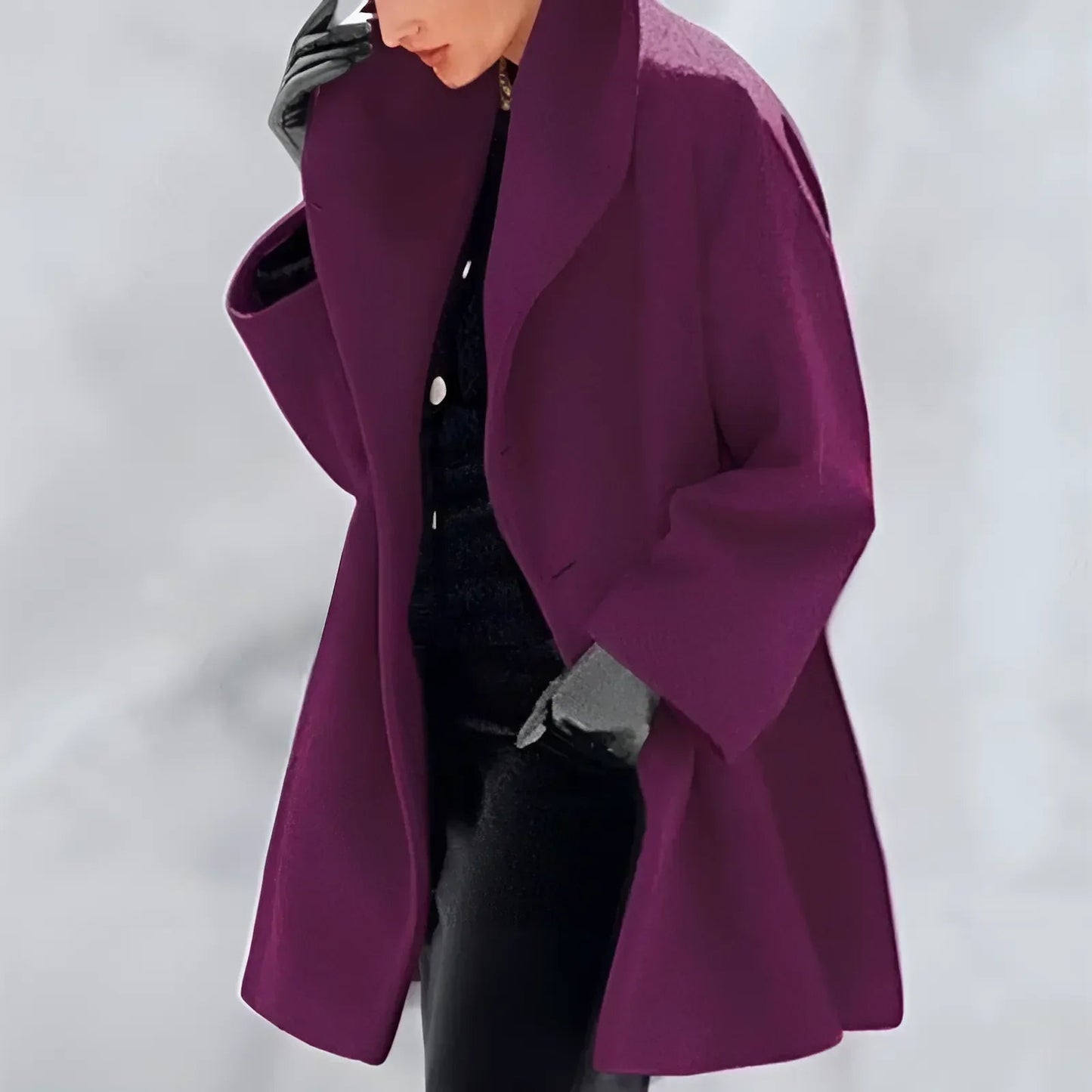 Modieuze Dames Winterjas met Capuchon – Warme Oversized Mantel