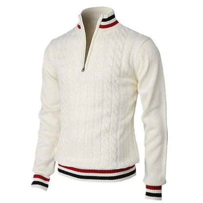 Eleganter Herrenpullover – Warmer Pullover mit Rundhalsausschnitt aus Wolle und Baumwolle